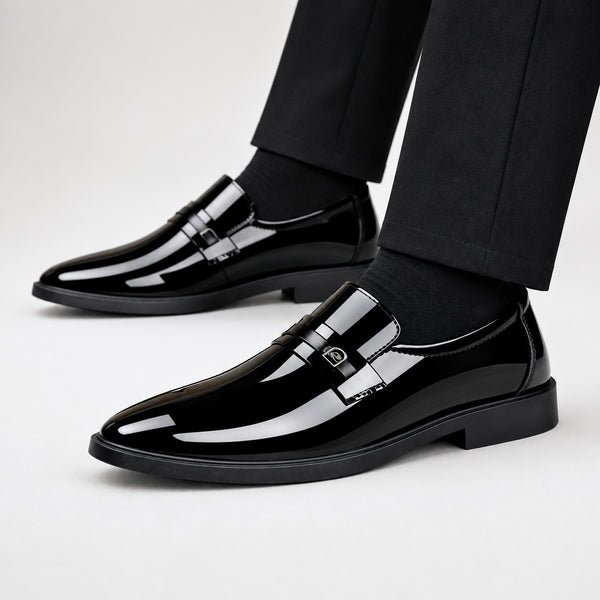 Men's Lucien Black Patent Loafers