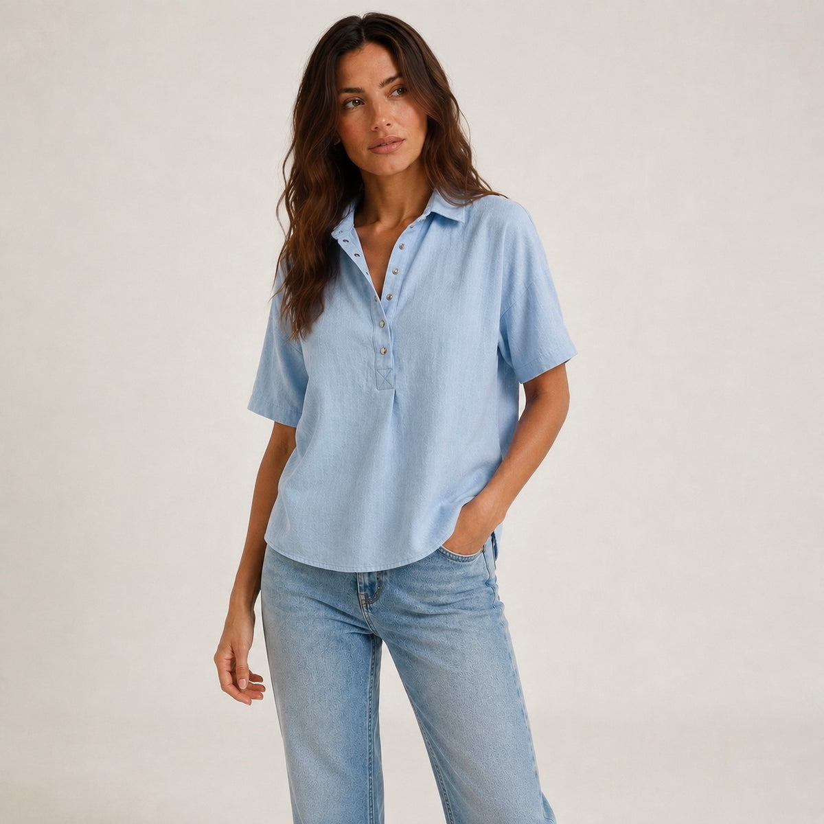 Women's Miri Half Sleeve Button Casual Shirt