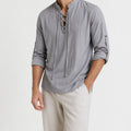 Men's Renzo Lace-up Henley