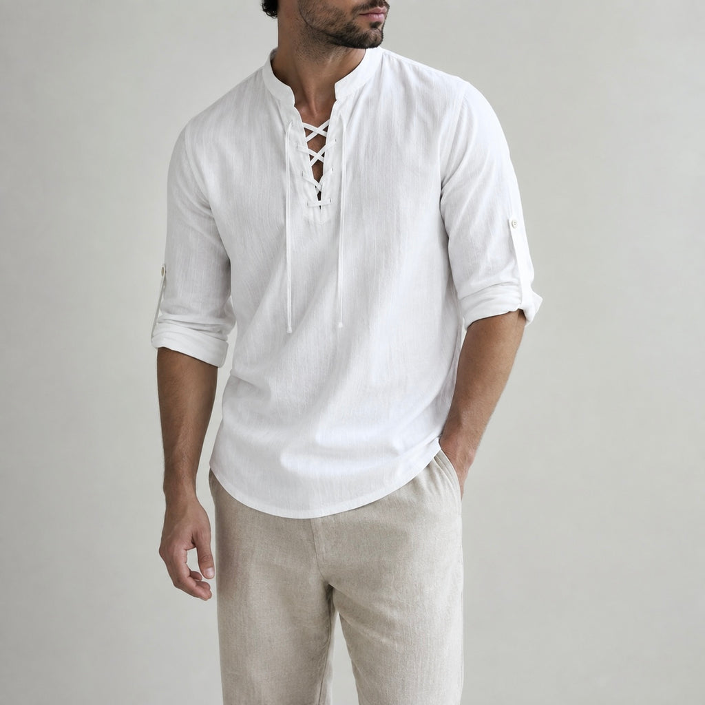 Men's Renzo Lace-up Henley