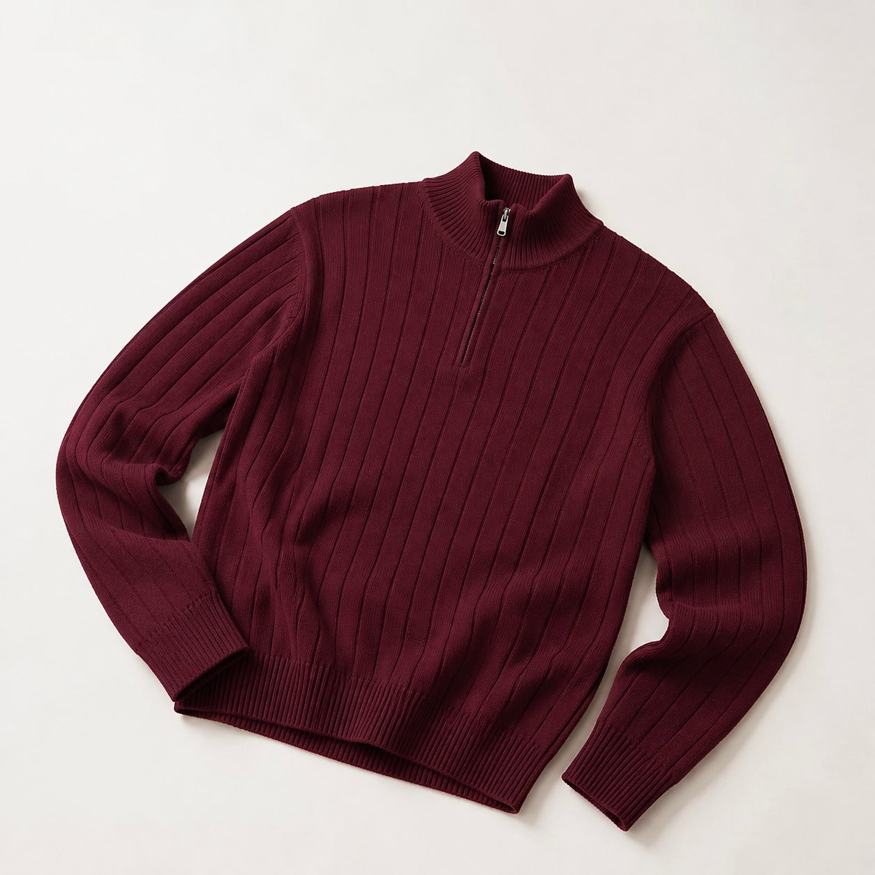 Men's Leon Quarter-Zip Up Knit Smart Jumper - Smart/Office Wear