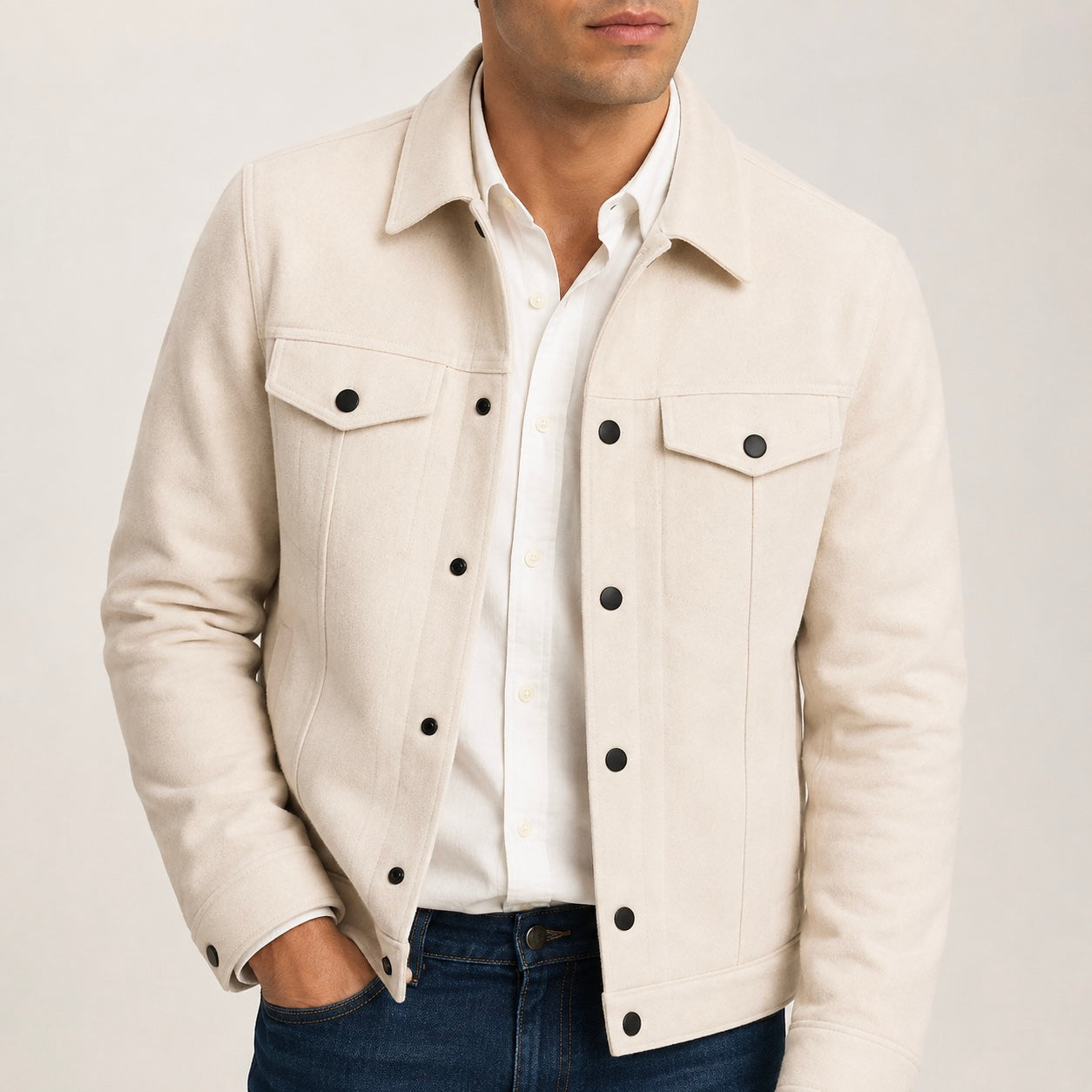 Men's Rovan Suede Button Casual Jacket