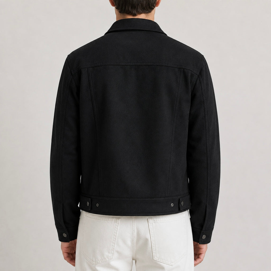 Men's Kellan Suede Button Style Collar Jacket