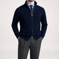 Men's Rowan Zip-Up Knit Smart Jumper - Smart/Office Wear