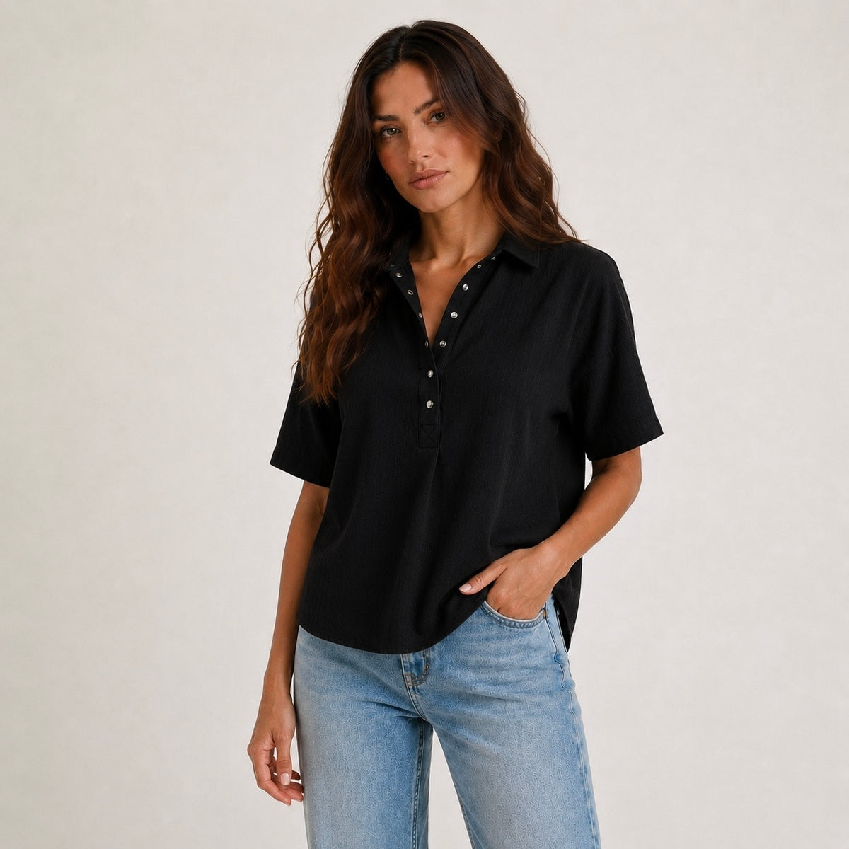 Women's Miri Half Sleeve Button Casual Shirt