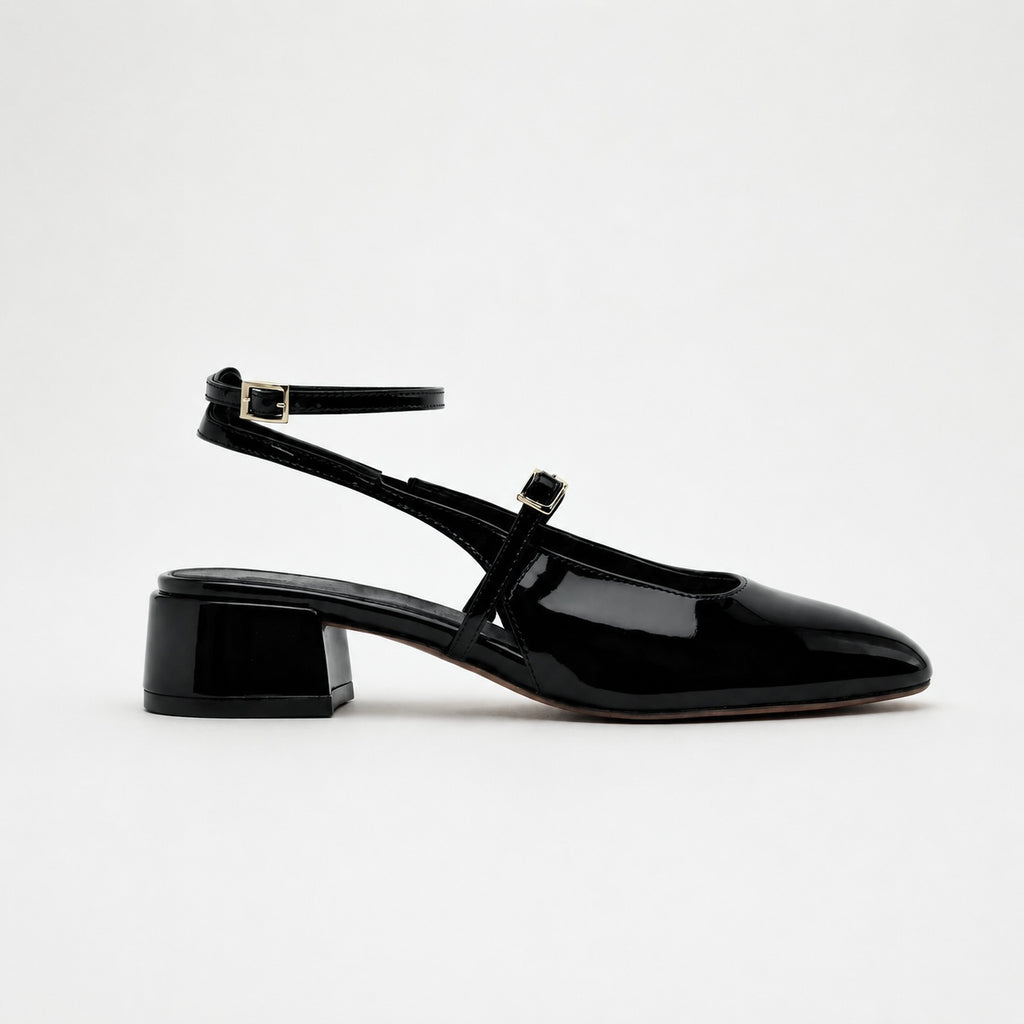 Women's Celeste Elegant Patent Ankle Strap Heels