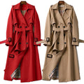 Modern Sculpted Long-Line Trench Coat