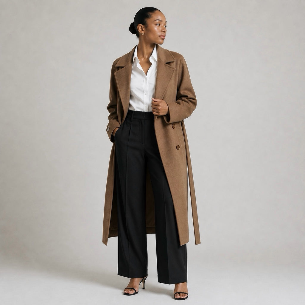 Women’s Simone Longline Cashmere Blend Belted Coat
