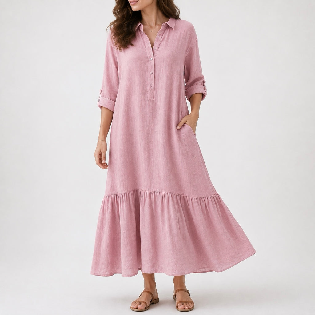 Women's Elowen Linen Maxi Flow Dress