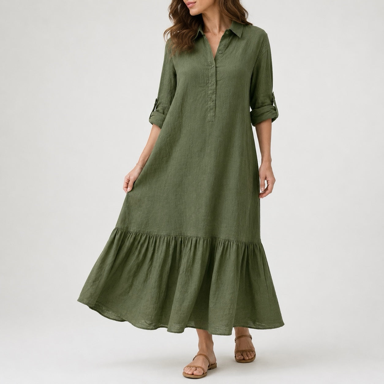 Women's Elowen Linen Maxi Flow Dress