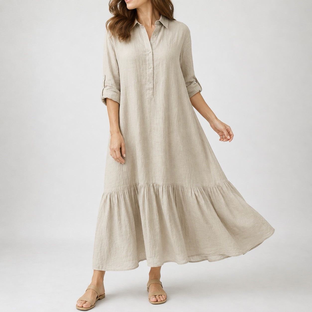 Women's Elowen Linen Maxi Flow Dress