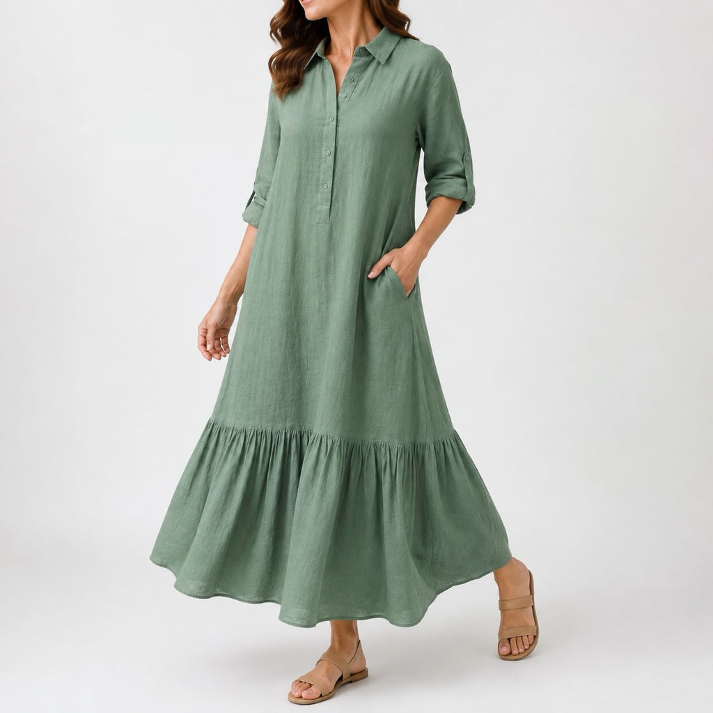 Women's Elowen Linen Maxi Flow Dress