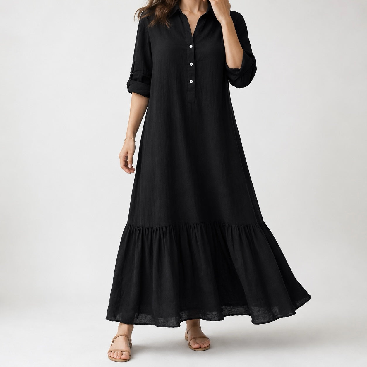 Women's Elowen Linen Maxi Flow Dress