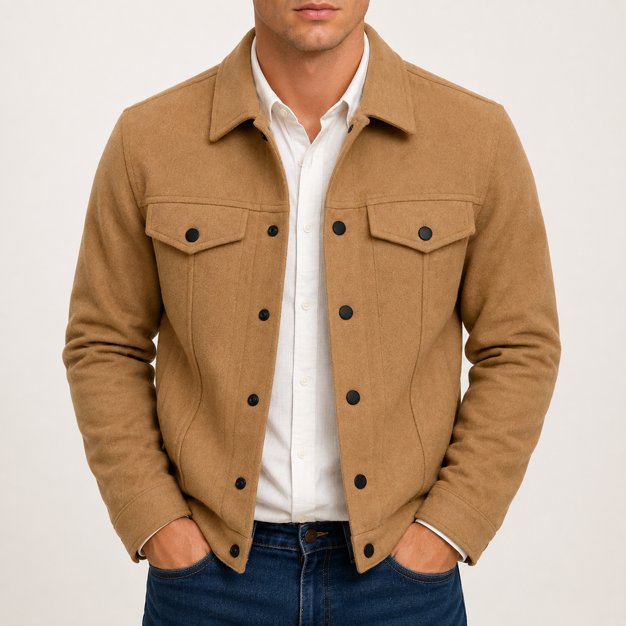 Men's Rovan Suede Button Casual Jacket