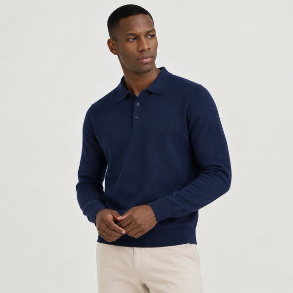 Men's Orin Knit Long Sleeve Polo Shirt