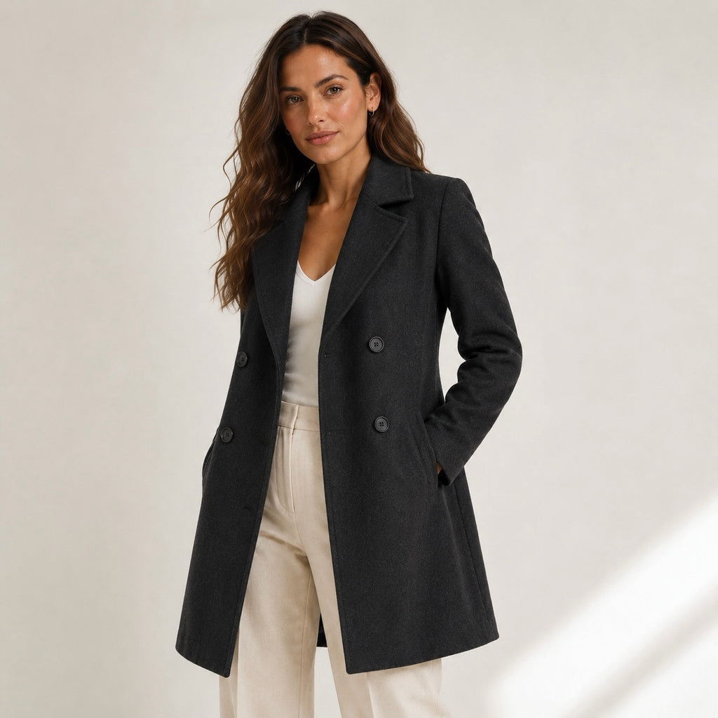 Women's Aurelia Double-Breasted Classic Autumn Coat