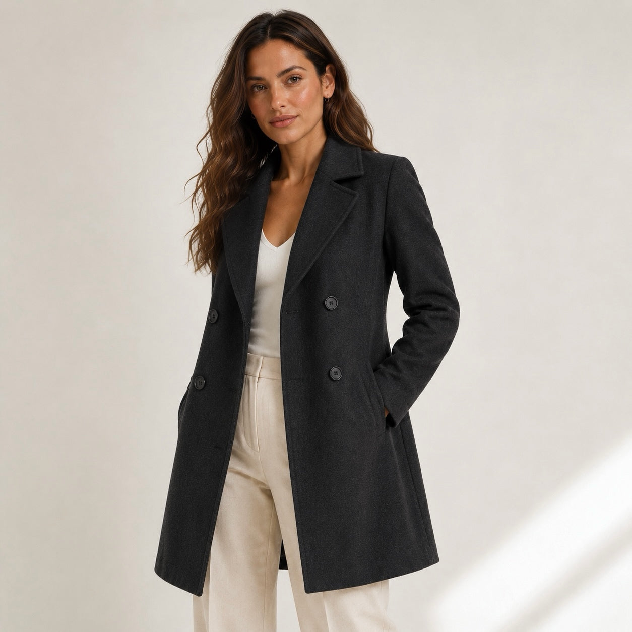 Women's Aurelia Double-Breasted Classic Autumn Coat