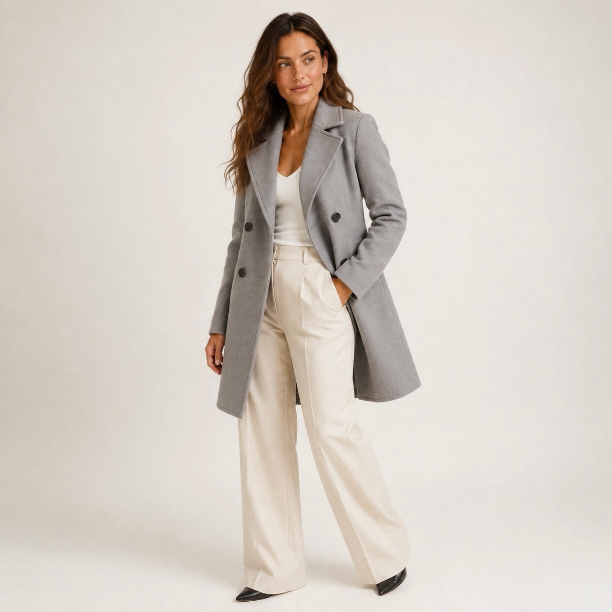 Women's Aurelia Double-Breasted Classic Autumn Coat