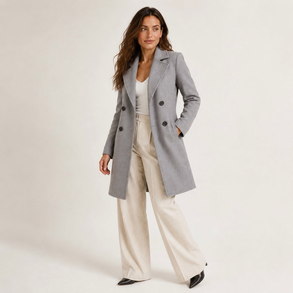 Women's Aurelia Double-Breasted Classic Autumn Coat