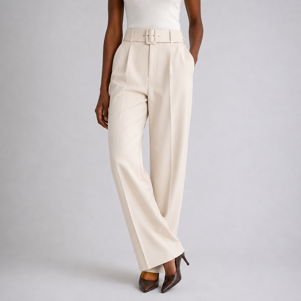 Women's Calira Cropped Belt Trousers