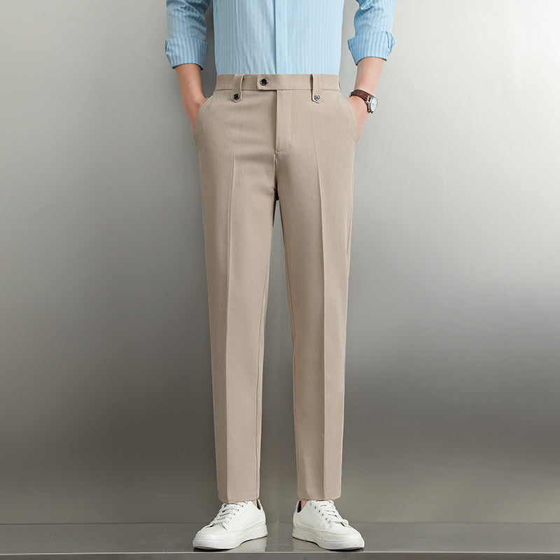 Simple Suit Pants Men's Loose Straight Business Trousers