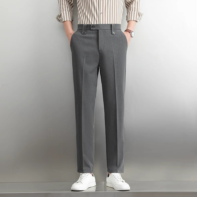 Simple Suit Pants Men's Loose Straight Business Trousers